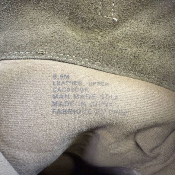 Cobb Hill Women's Size 6.5 Olive Green Leather Mid Calf Buckled Booties Boots - Picture 8 of 9